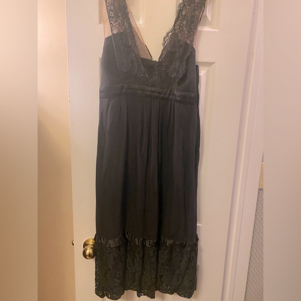 BCBG MaxAzria Silk Lace Maxi Dress Sz 10